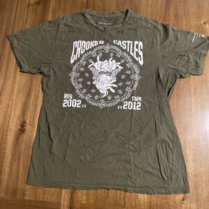 Crooks and Castles, Men's Medusa T-shirt Size Large In Army Green